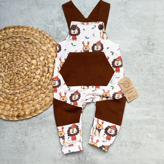 Weihnachtliche Latzhose | Gr. 74