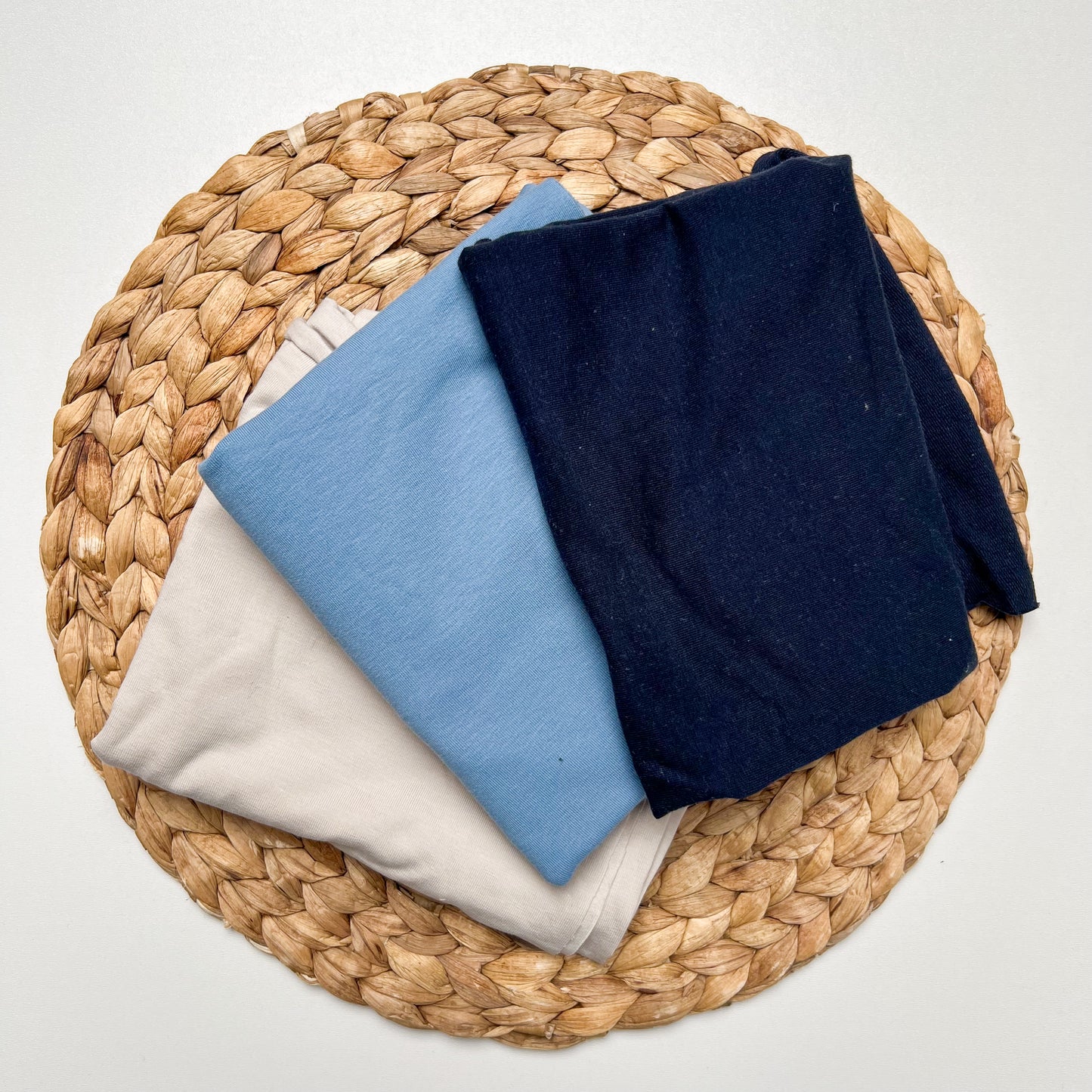 French Terry Colorblock Blau