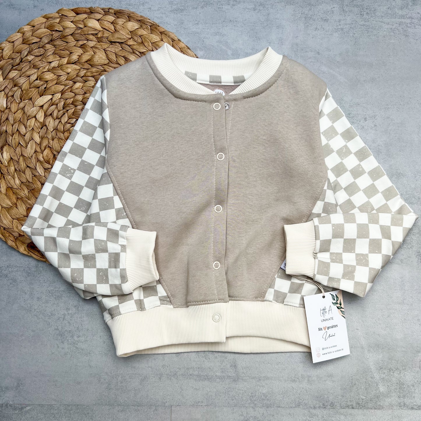 Collegejacke Schachbrett | Gr. 104