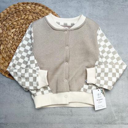 Collegejacke Schachbrett | Gr. 104