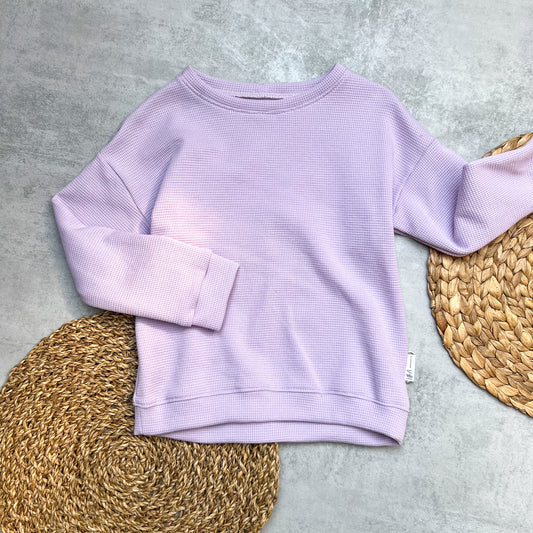 Waffelsweater flieder | Gr. 116