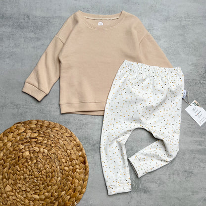 Waffelsweater creme | Gr. 92