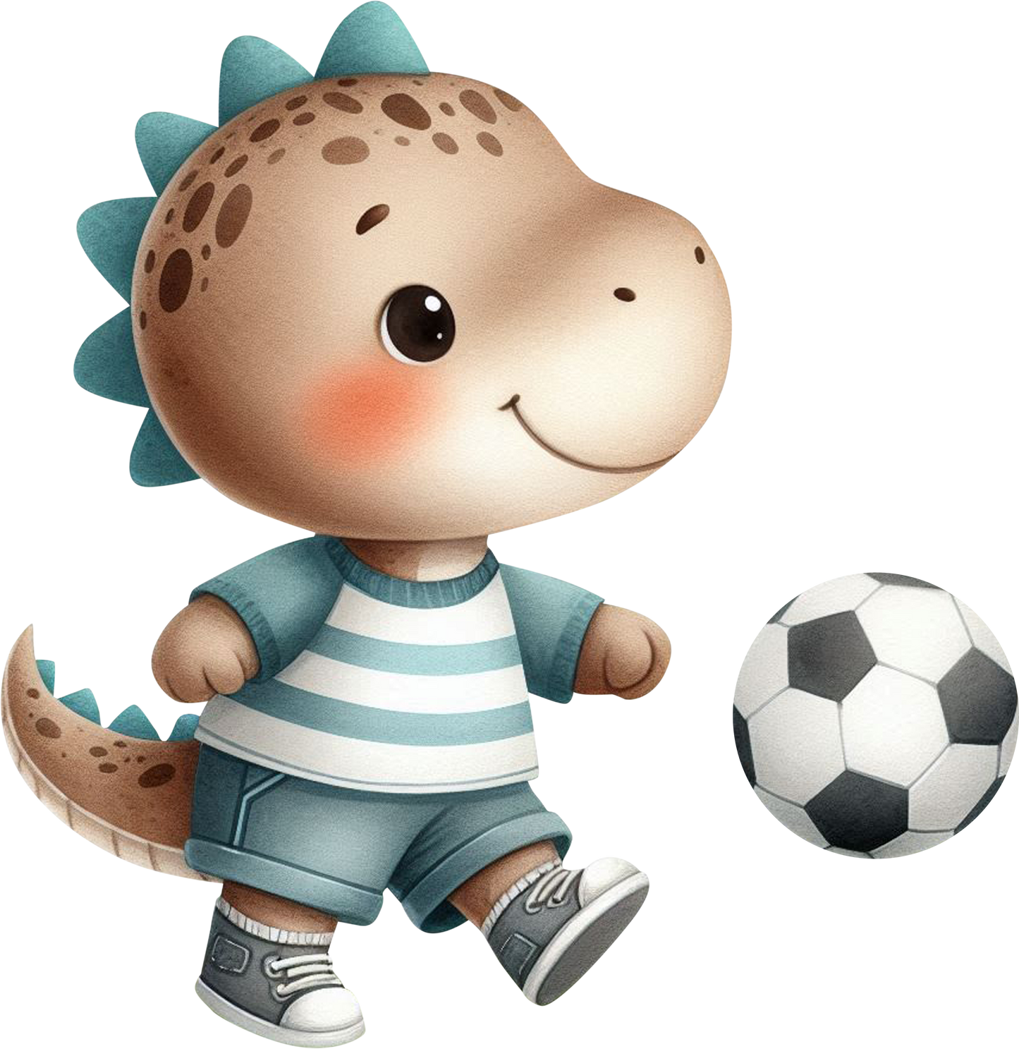 Bügelbild "Fußballdino"