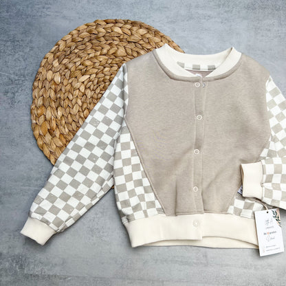 Collegejacke Schachbrett | Gr. 104