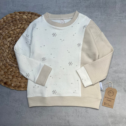 Winterlicher Sweater Schneeflocke | Größe 104