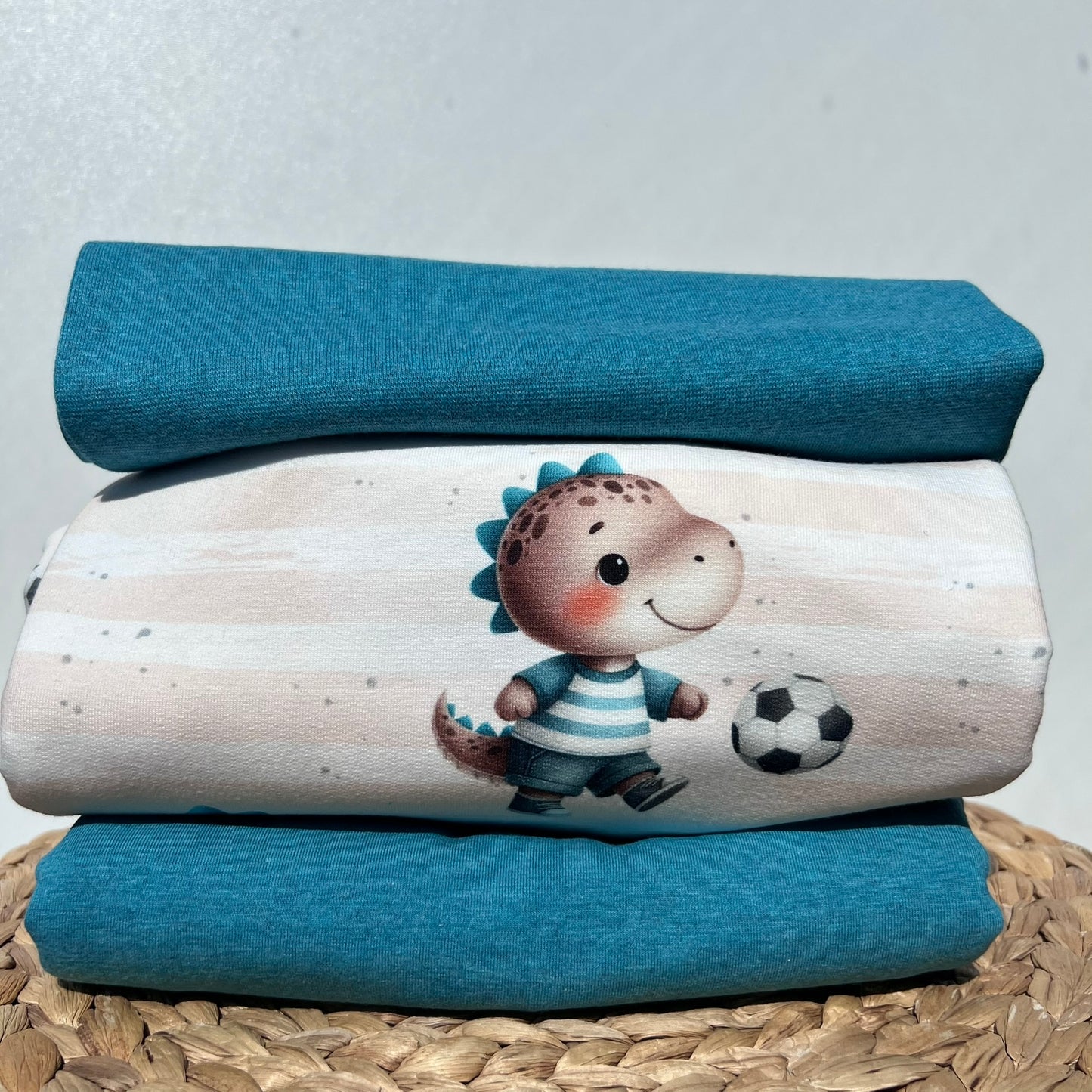 Bio-French Terry "Fußballdino"