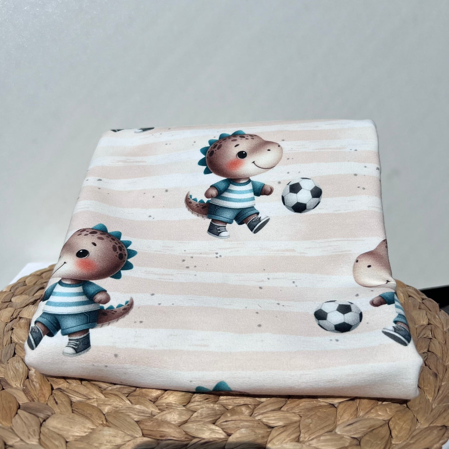Bio-French Terry "Fußballdino"